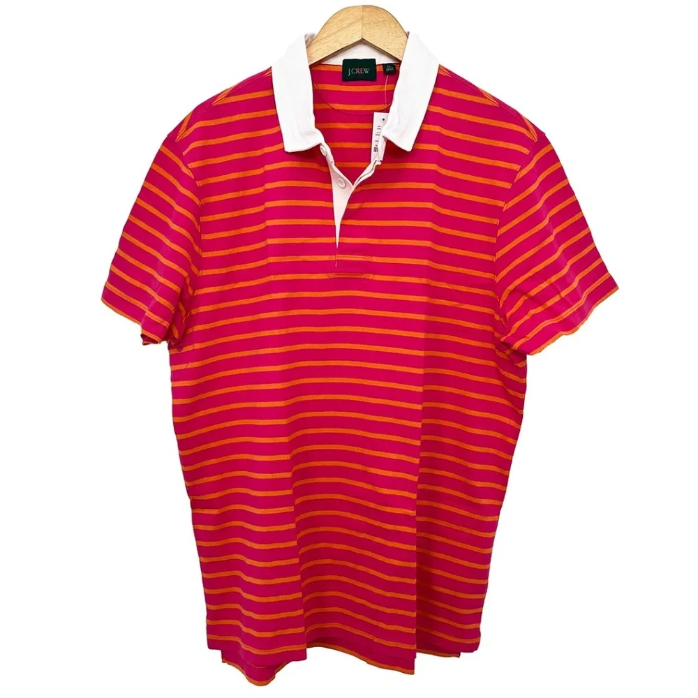 J. Crew Mens Short Sleeve Rugby Shirt XL NWT